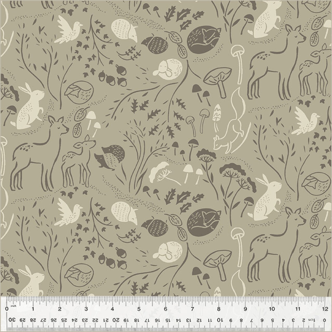 Fabric Windham Taupe Forest Floor by the Quarter Yard 54441-1